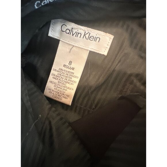 Calvin Klein Black 2-Piece Suit Size 8 Regular Boys Polyester Blend Church - Picture 5 of 5
